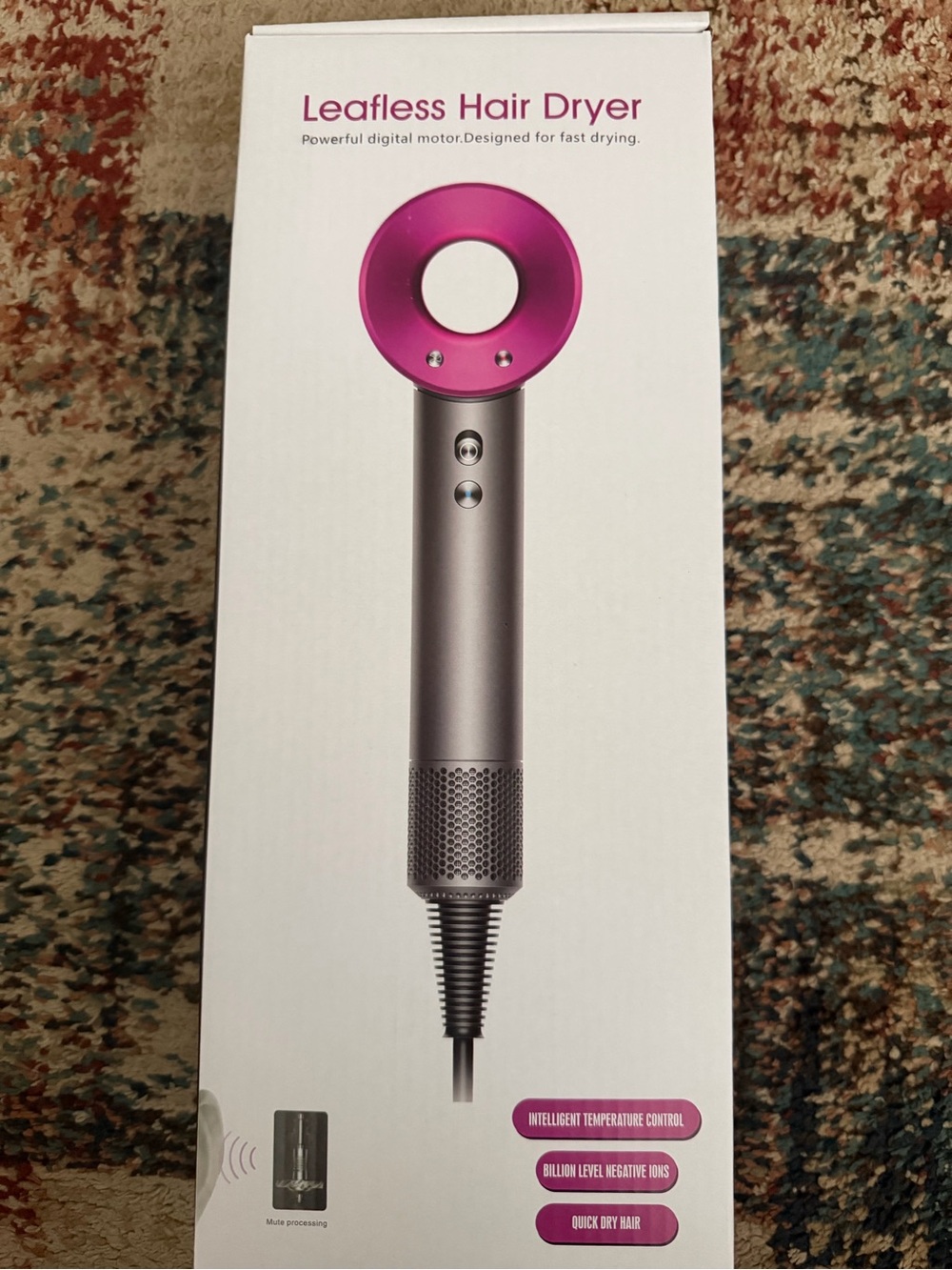 Leafless Hair Dryer - Pink & Silver